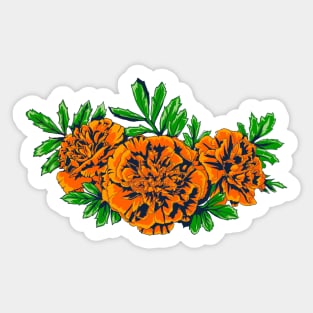 Cempasúchil flower Sticker